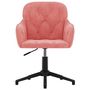 Voir la diapositive 3 : VIDAXL Chaise pivotante de bureau Rose Velours