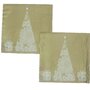 ACTUEL Lot de 20 serviettes décorées 40 cm 3 plis Élégant