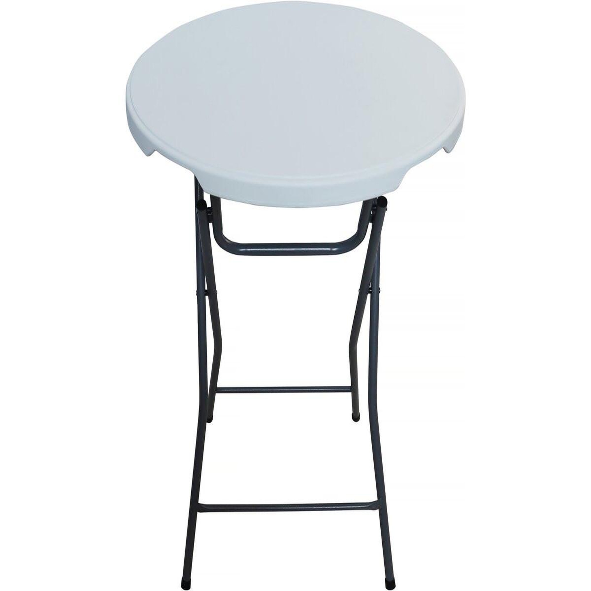 Habitat et Jardin Table haute pliante en plastique ø 80 cm  lili  - blanc