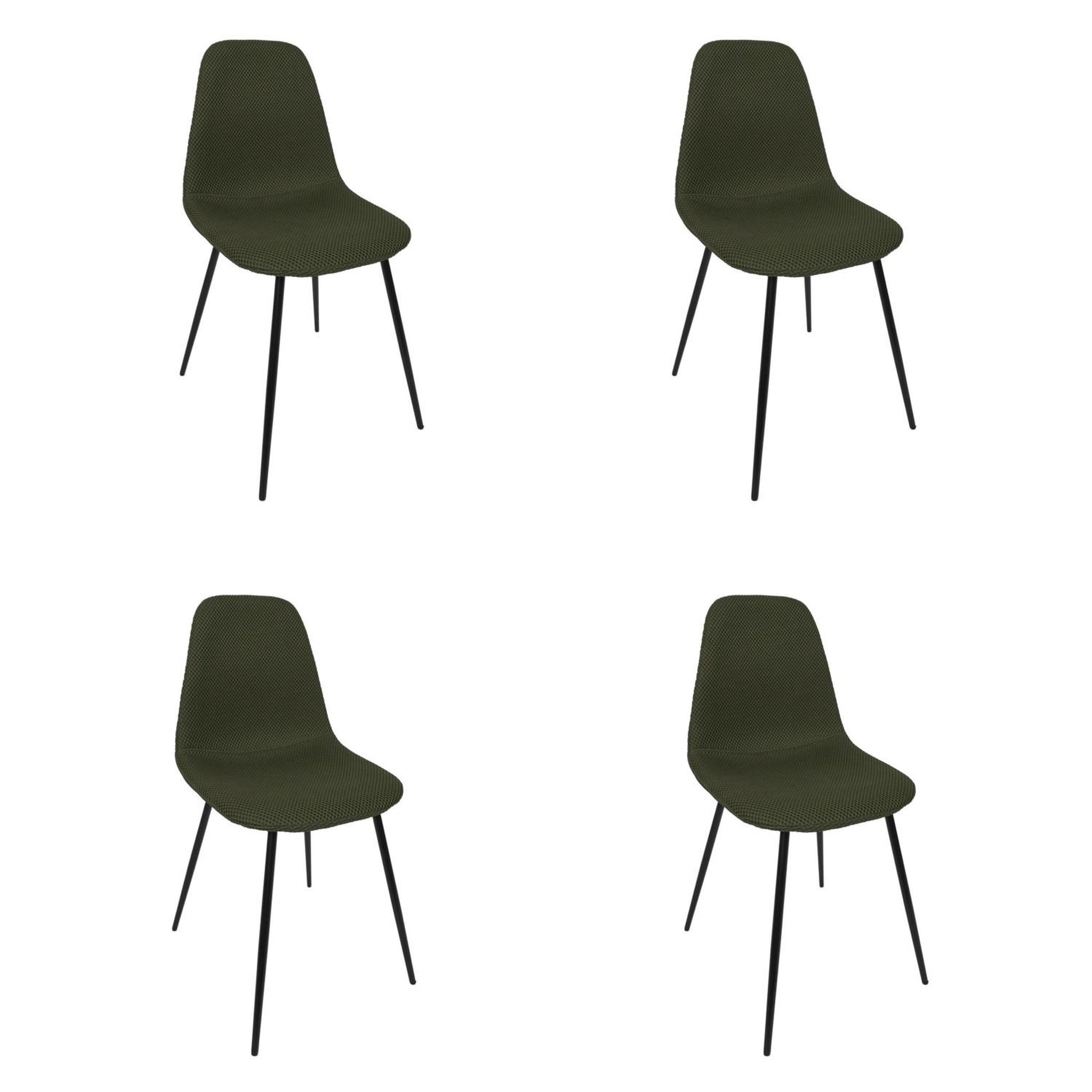 Voir la diapositive 1 : TOILINUX Lot de 4 chaises atome