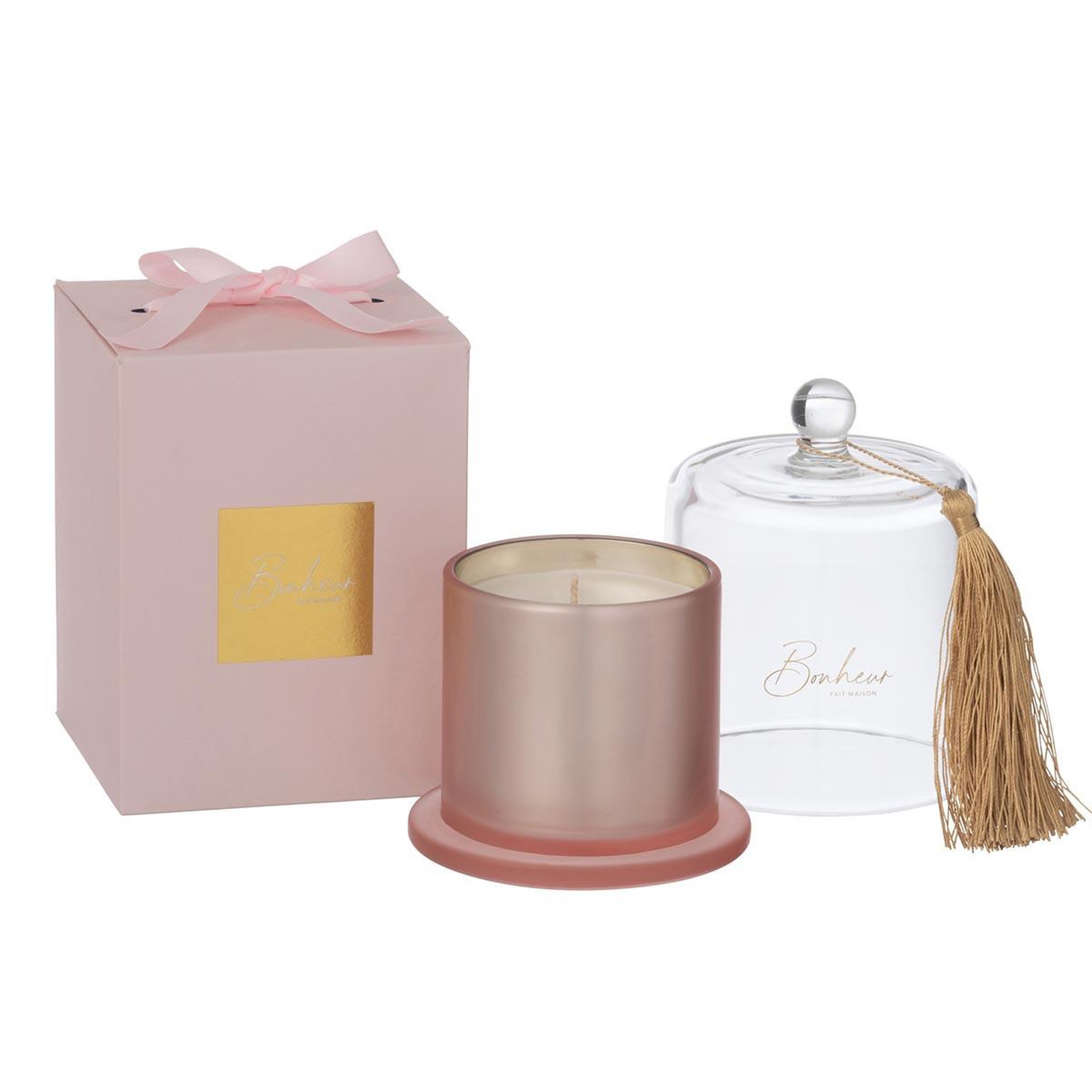 Voir la diapositive 2 : J-LINE Bougie parfumée cloche  cloe  15cm sapphire amber tea
