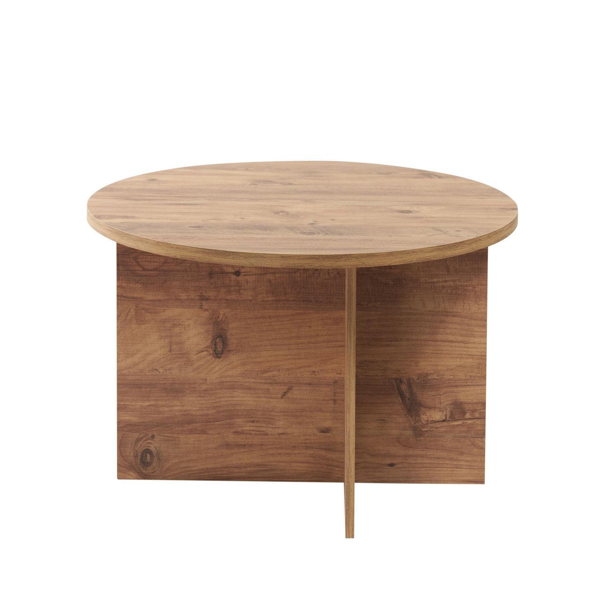 Habitat et Jardin Table basse en bois  soleil  - 90 x 90 x 40 cm - pin atlantique