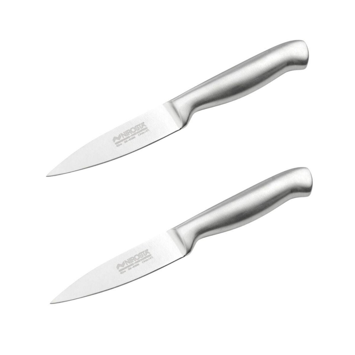 NIROSTA Ensemble de 2 Couteaux d'office en inox 20 cm en tout Nirosta Star