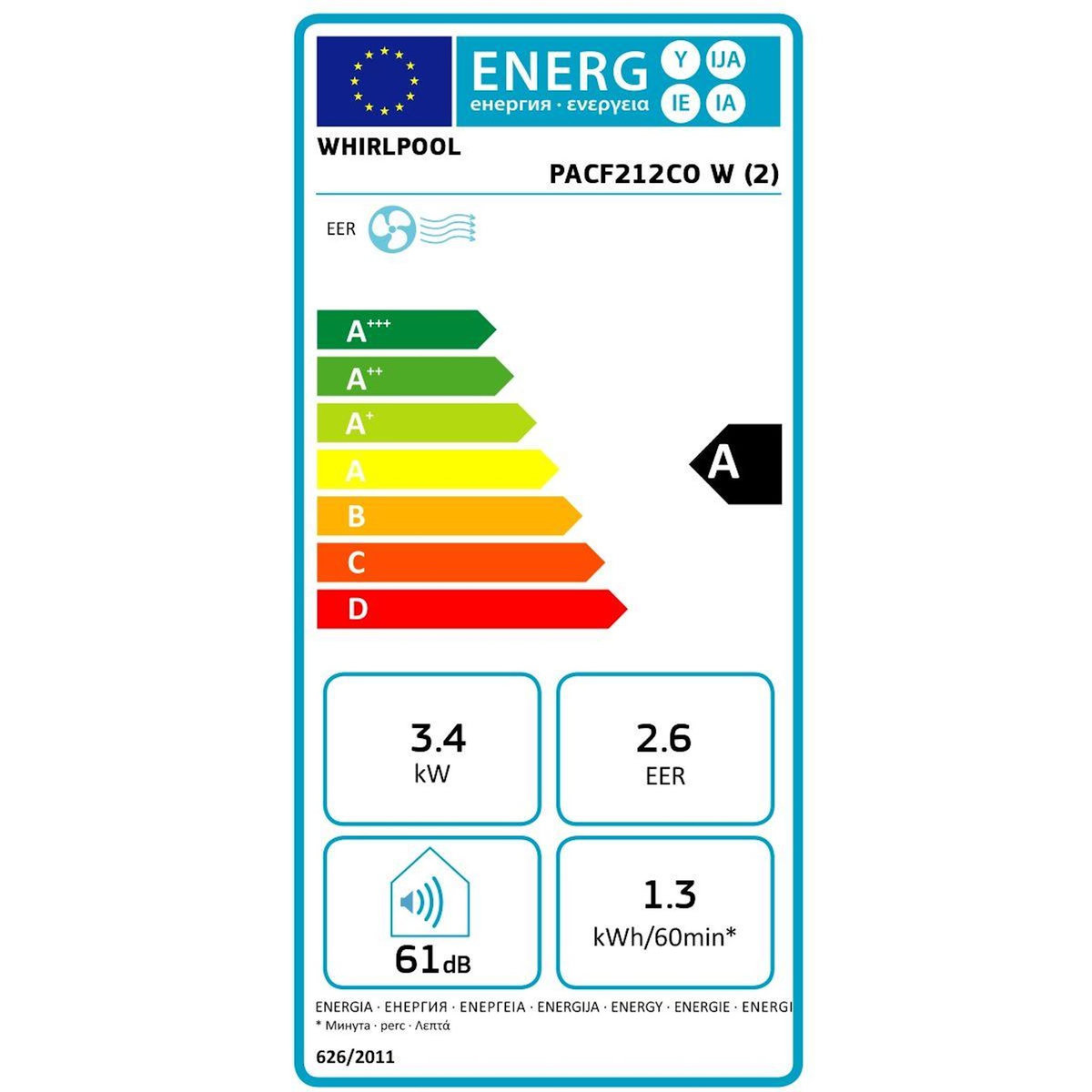 Whirlpool Climatiseur PACF212COW