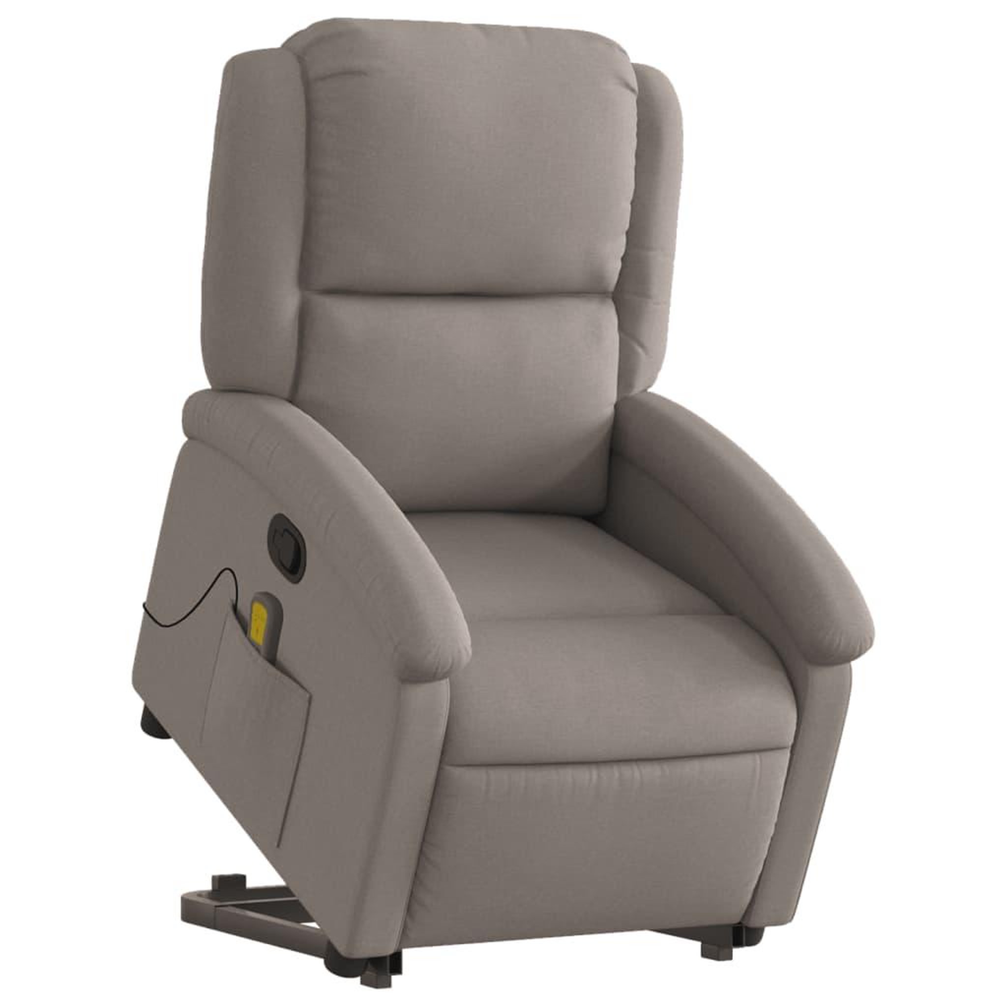 Voir la diapositive 3 : VIDAXL Fauteuil inclinable de massage Taupe Tissu