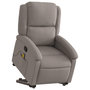 Voir la diapositive 3 : VIDAXL Fauteuil inclinable de massage Taupe Tissu