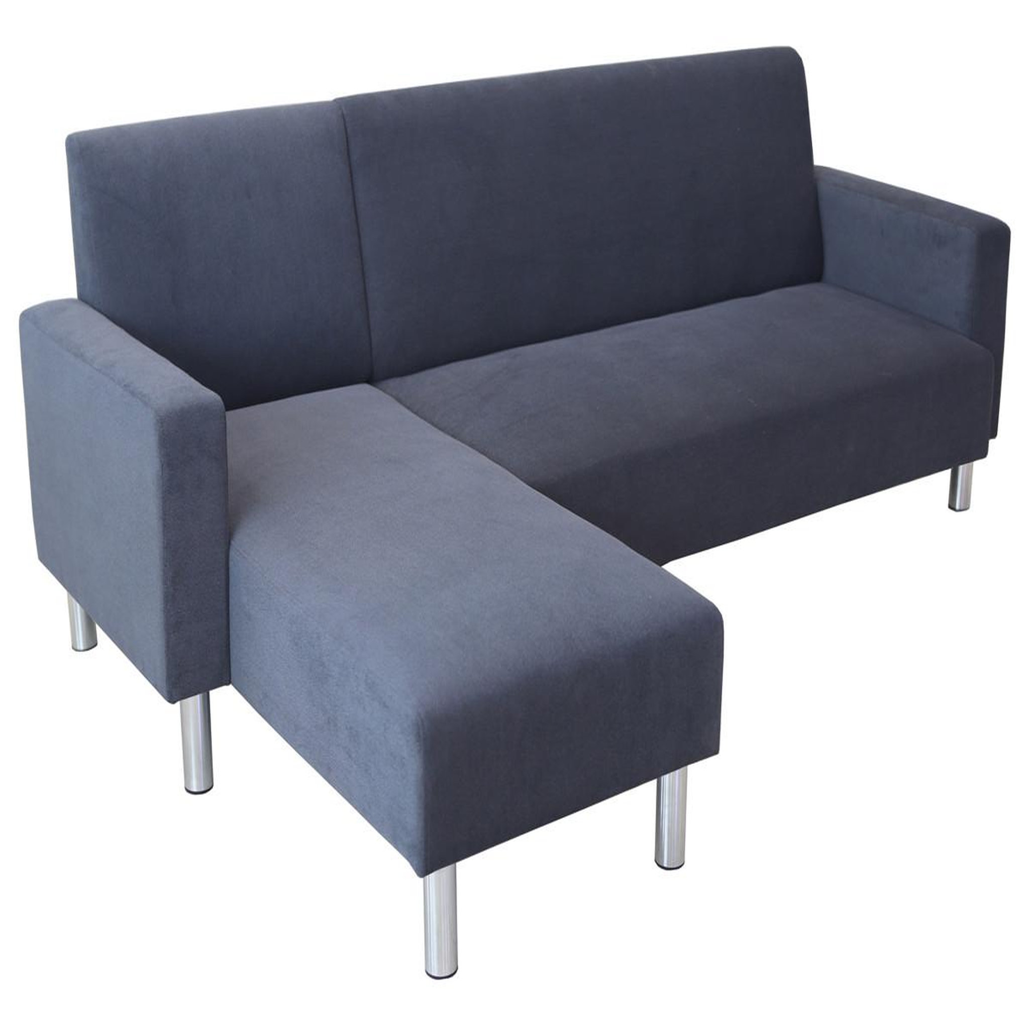 Voir la diapositive 2 : Habitat et Jardin Canapé d'angle tissu réversible  Rio  - 4 places - Gris