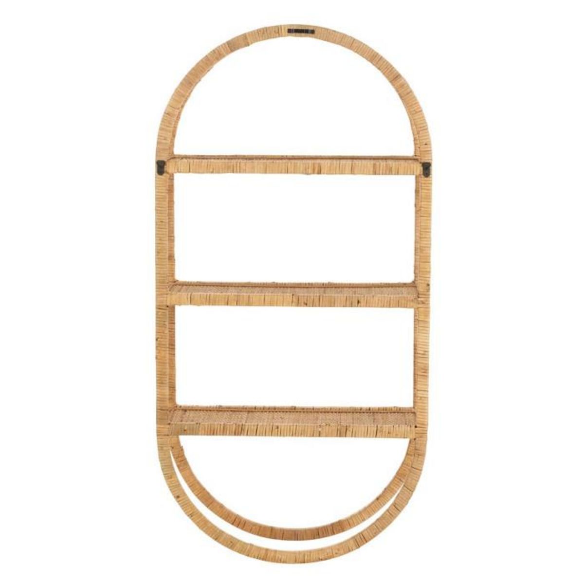 Paris Prix Étagère Murale 3 Niveaux  Ovale  110cm Naturel