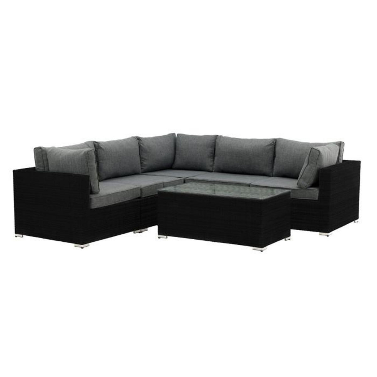 Paris Prix Salon d'Angle de Jardin  Amazona  237cm Noir