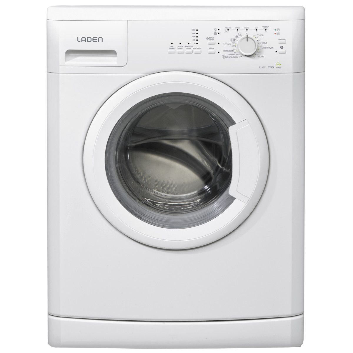 LADEN Lave-linge hublot FL2711, 7 Kg, 1200 T/min