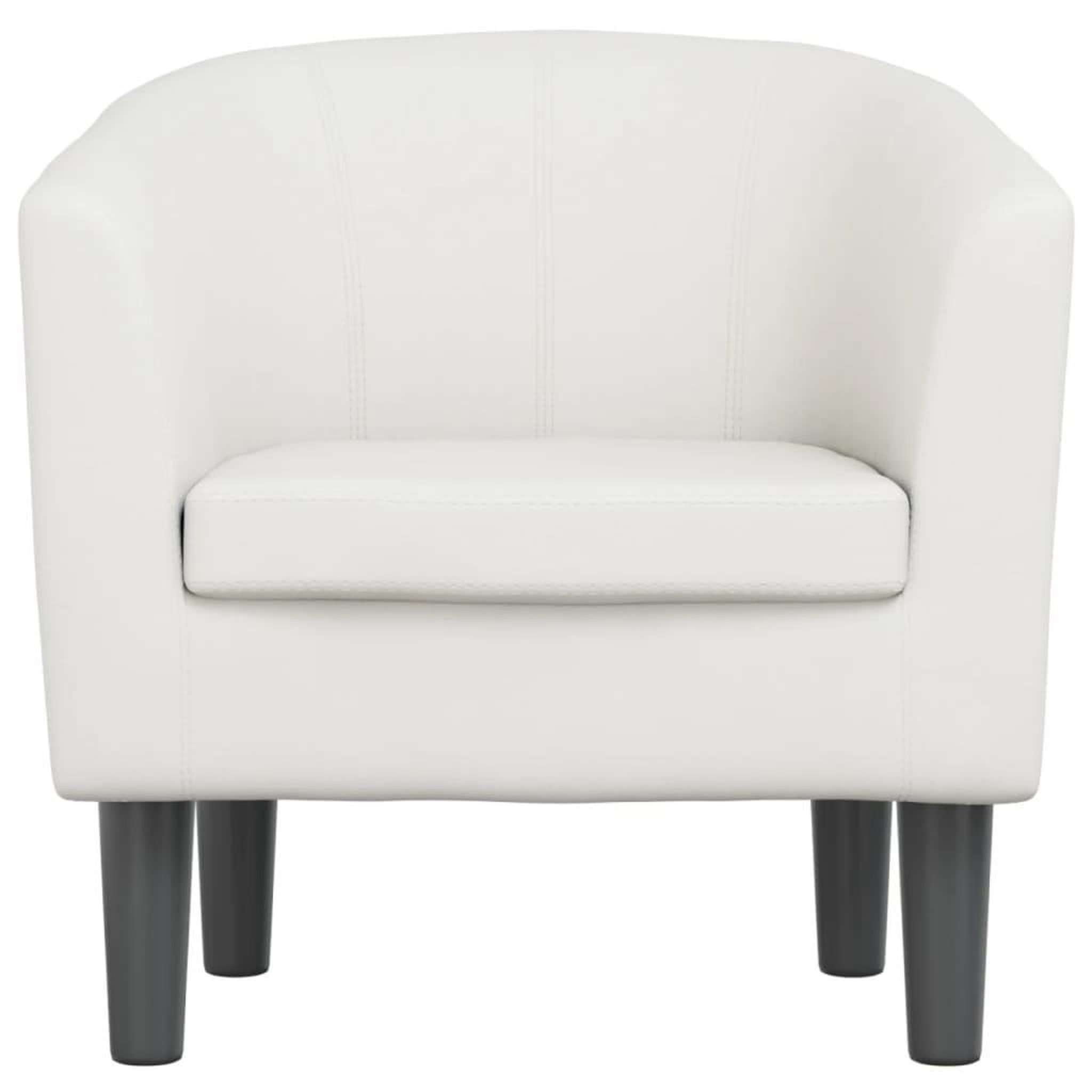 Voir la diapositive 3 : VIDAXL Fauteuil blanc similicuir