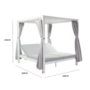 Voir la diapositive 3 : CONCEPT USINE Lit de jardin 2 places gris CORDOUE
