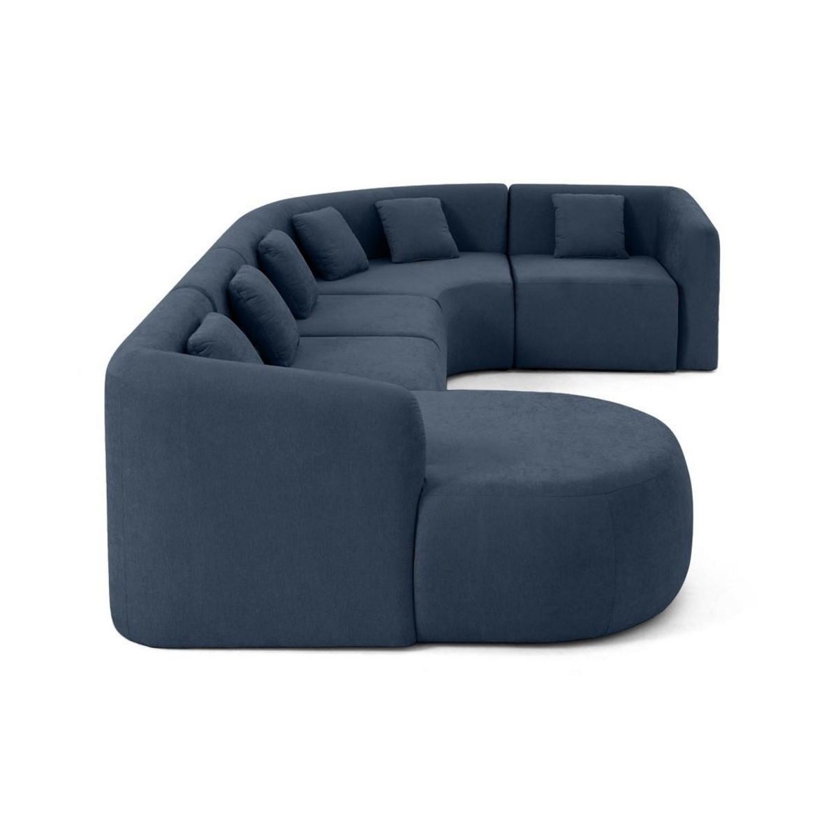 LISA DESIGN Ikare - canapé modulable d'angle gauche - 6 places - en tissu