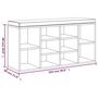 Voir la diapositive 6 : VIDAXL Banc a chaussures Sonoma gris 103x30x48 cm Bois d'ingenierie