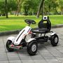 Voir la diapositive 2 : HOMCOM Kart à pédales enfant Go kart Formule 1 Racing passione italia pneus gonflables caoutchouc