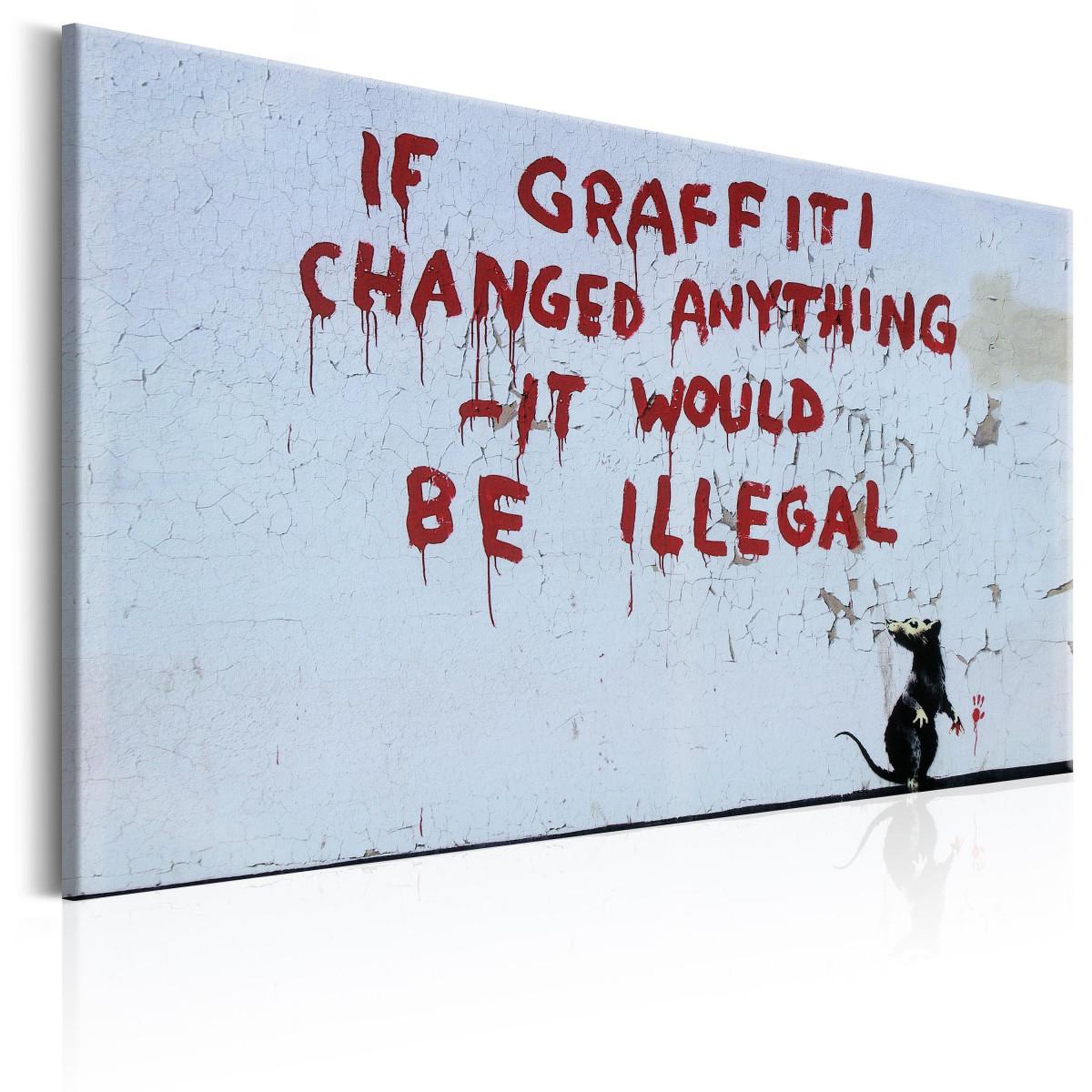 Voir la diapositive 1 : Paris Prix Tableau  if graffiti changed anything - banksy