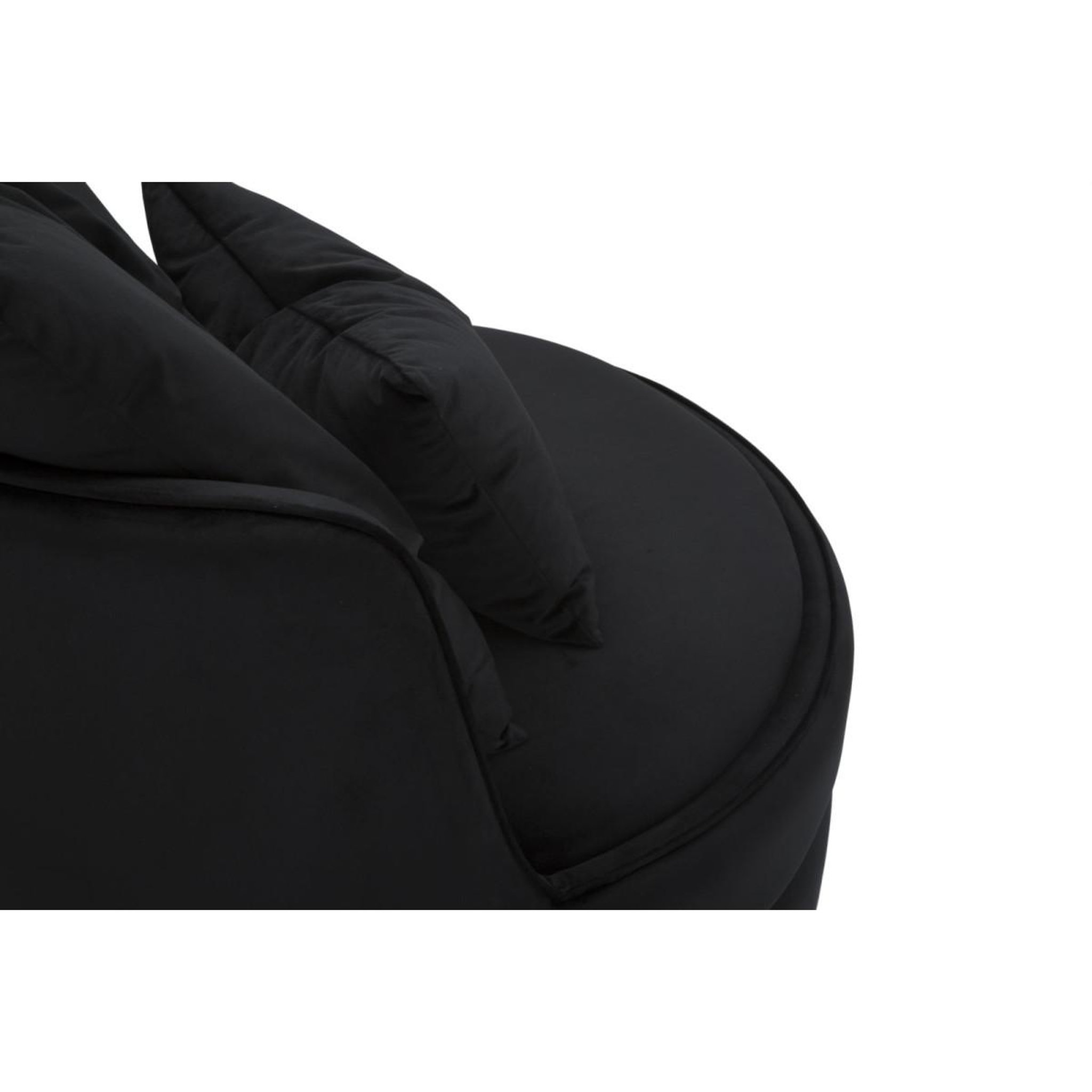 Voir la diapositive 5 : Paris Prix Fauteuil en Velours Design  Paris  84cm Noir & Or