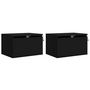 Voir la diapositive 2 : VIDAXL Tables de chevet murales avec lumieres LED 2 pcs noir