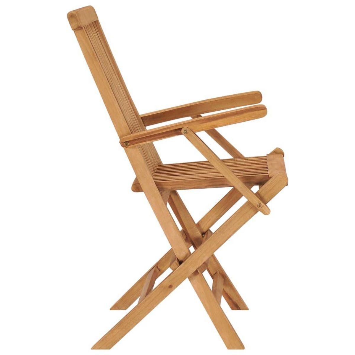 VIDAXL Chaises pliables de jardin lot de 2 Bois de teck solide