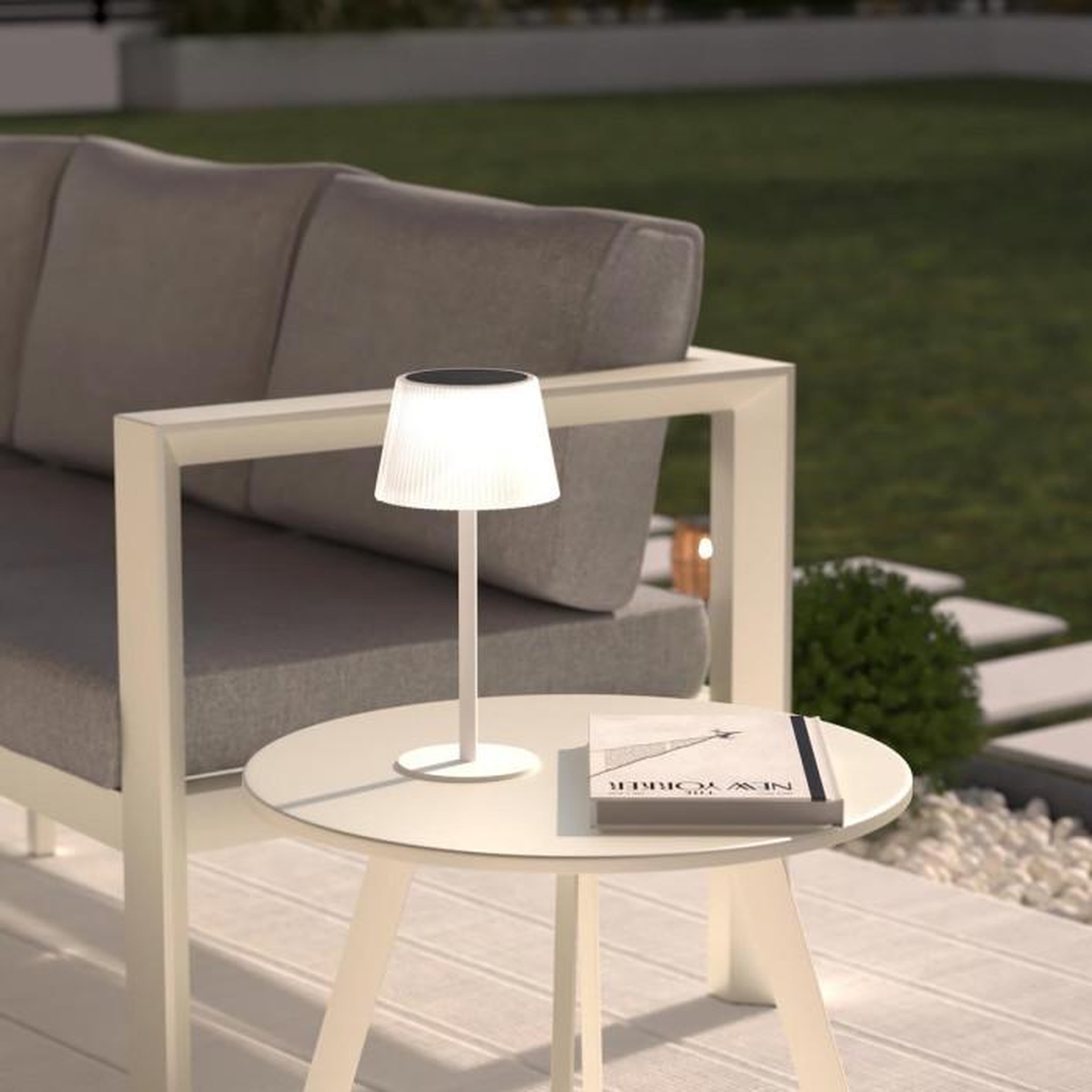 Voir la diapositive 4 : ATMOSPHERA Lampe Solaire à LED  Katy  30cm Blanc