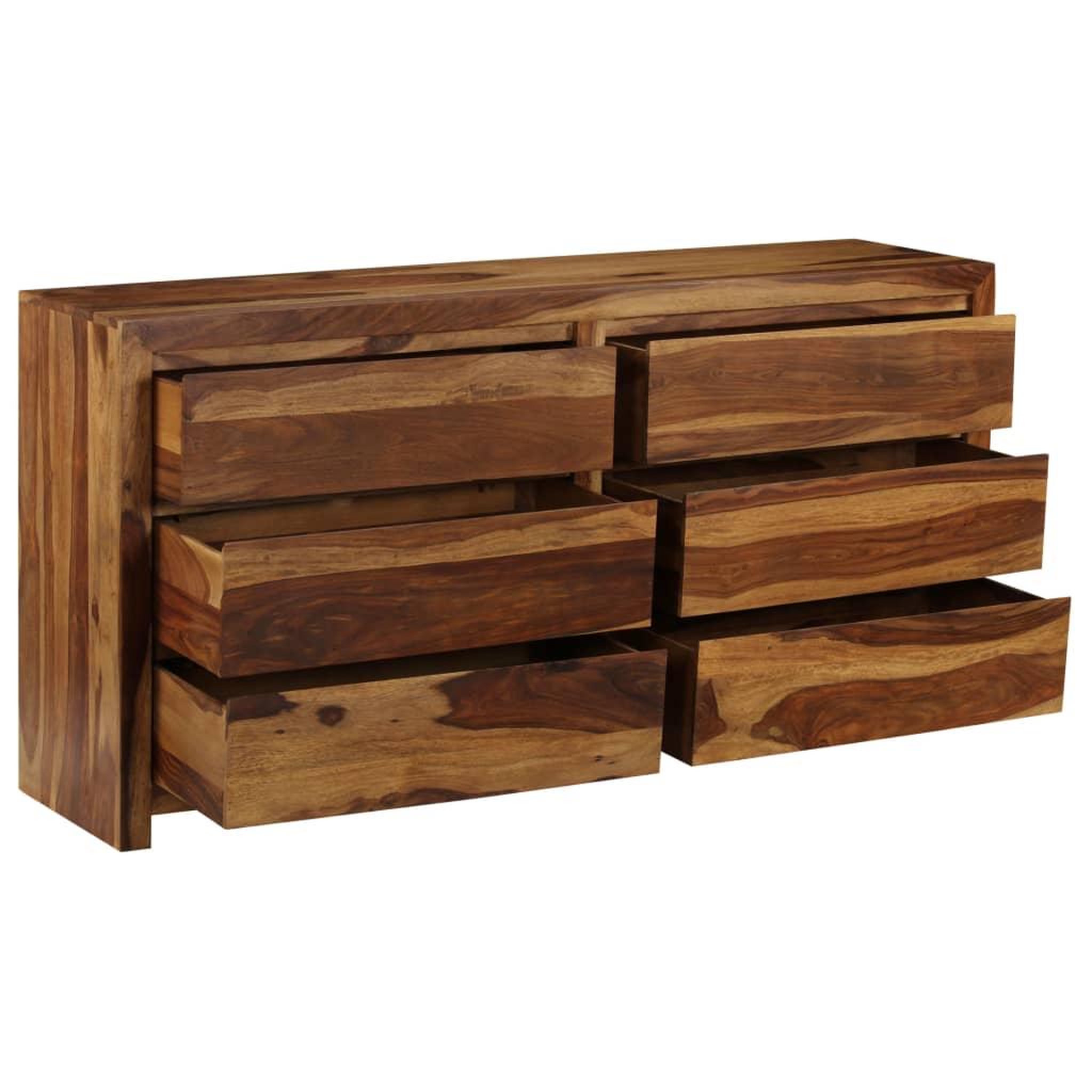 Voir la diapositive 5 : VIDAXL Meuble a tiroirs Bois massif de Sesham 160x40x80 cm