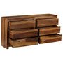 Voir la diapositive 5 : VIDAXL Meuble a tiroirs Bois massif de Sesham 160x40x80 cm