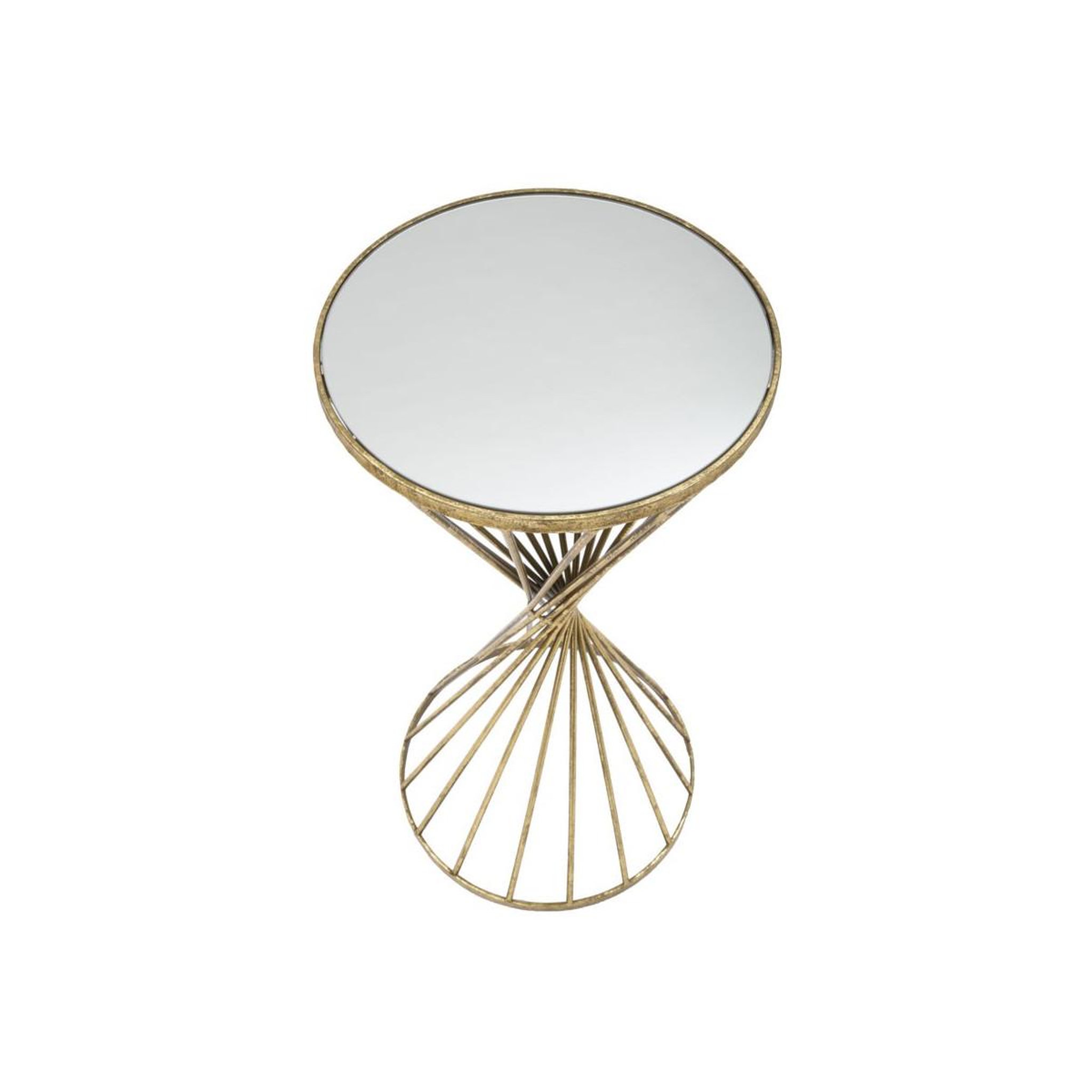 Voir la diapositive 4 : Paris Prix Table d'Appoint Design  Hypnose  70cm Or