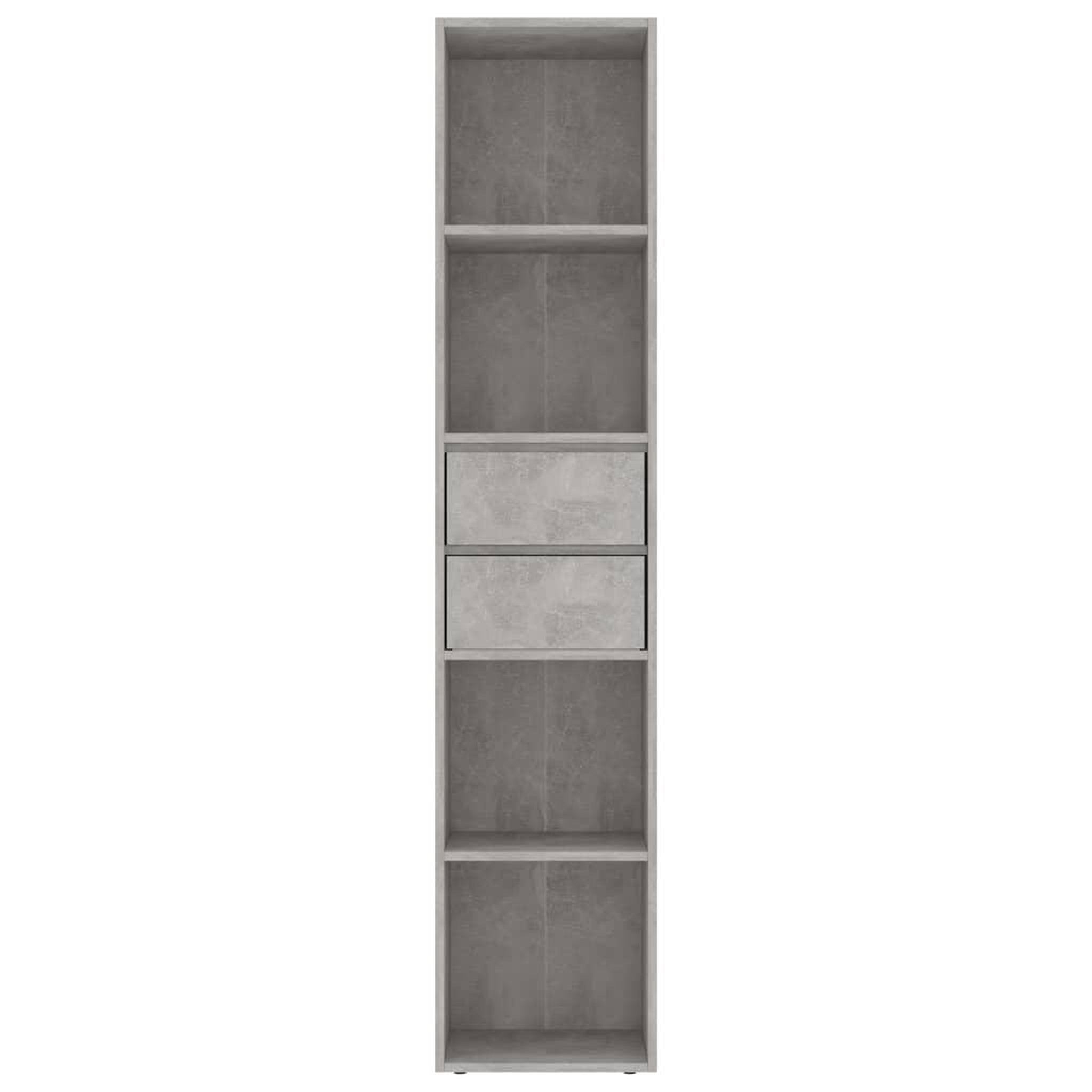 Voir la diapositive 4 : VIDAXL Bibliotheque Gris beton 36x30x171 cm Bois d'ingenierie