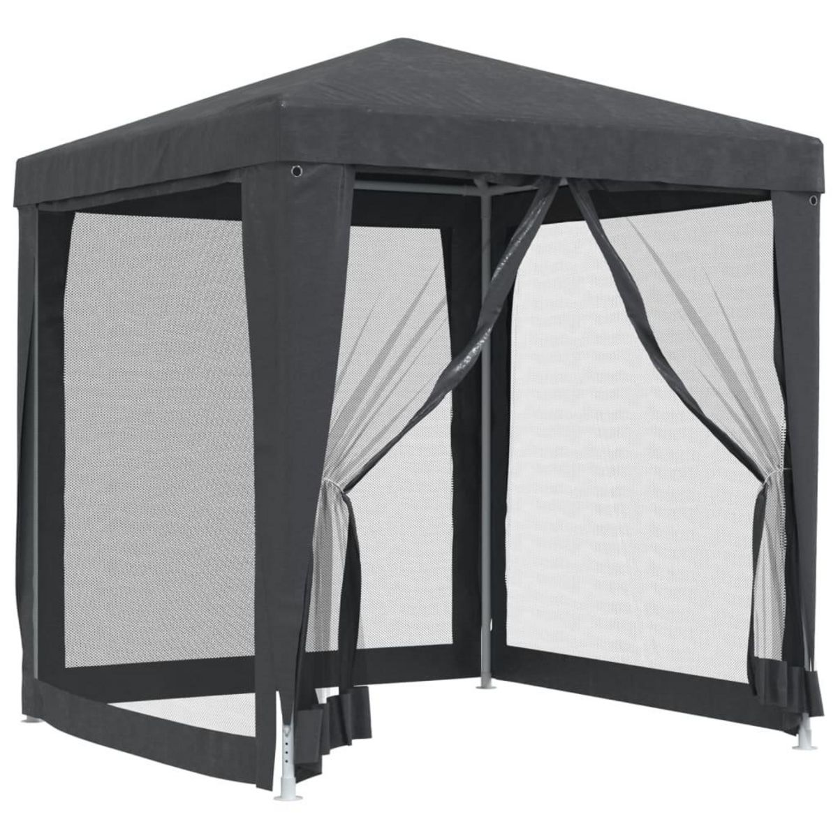VIDAXL Tente de fete avec 4 parois laterales en maille Anthracite 2x2m