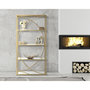 Voir la diapositive 6 : Paris Prix Étagère Design 4 Niveaux  Glamy  180cm Or