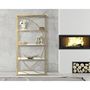 Voir la diapositive 6 : Paris Prix Étagère Design 4 Niveaux  Glamy  180cm Or