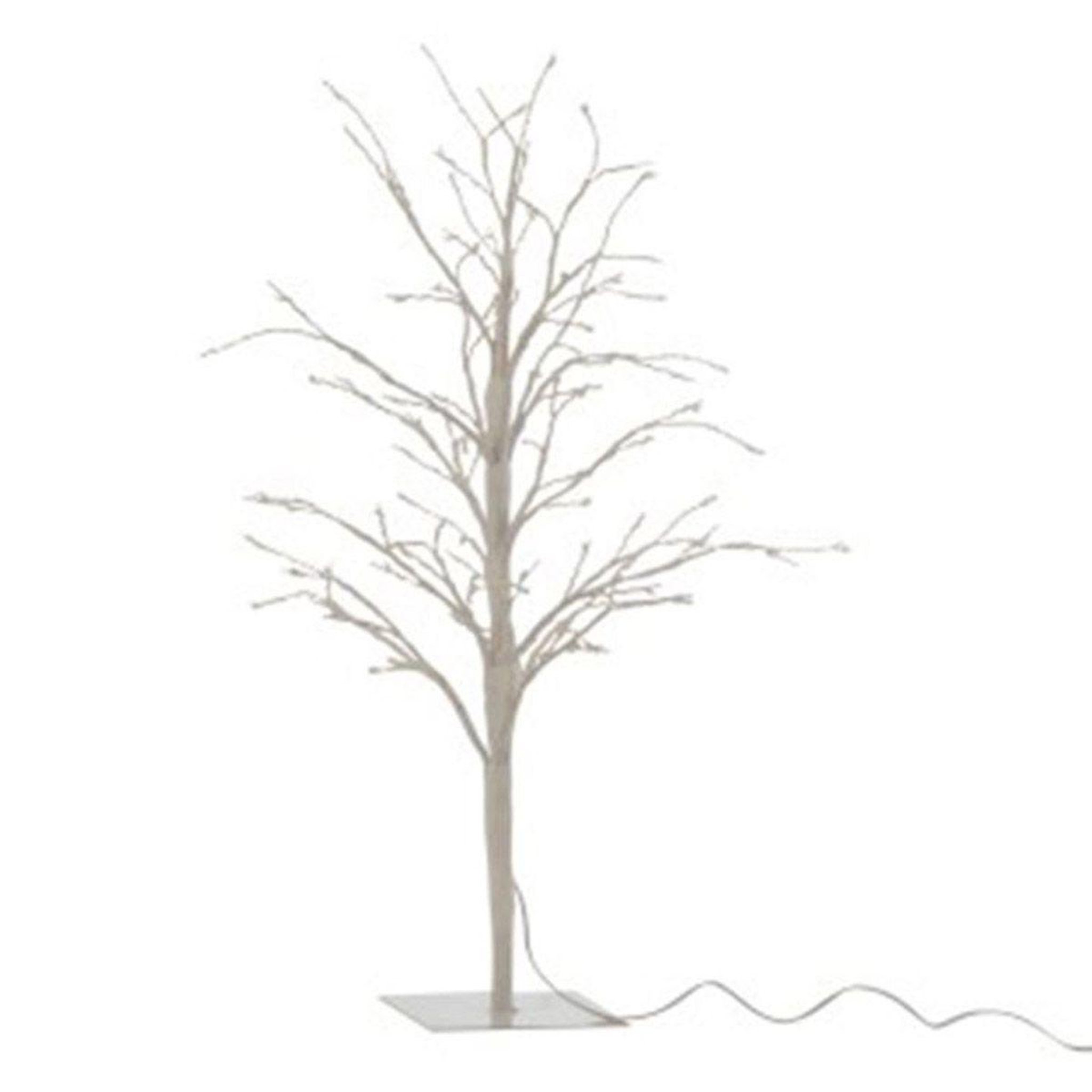 J-LINE Plante artificielle déco led  arbre nu  57cm blanc