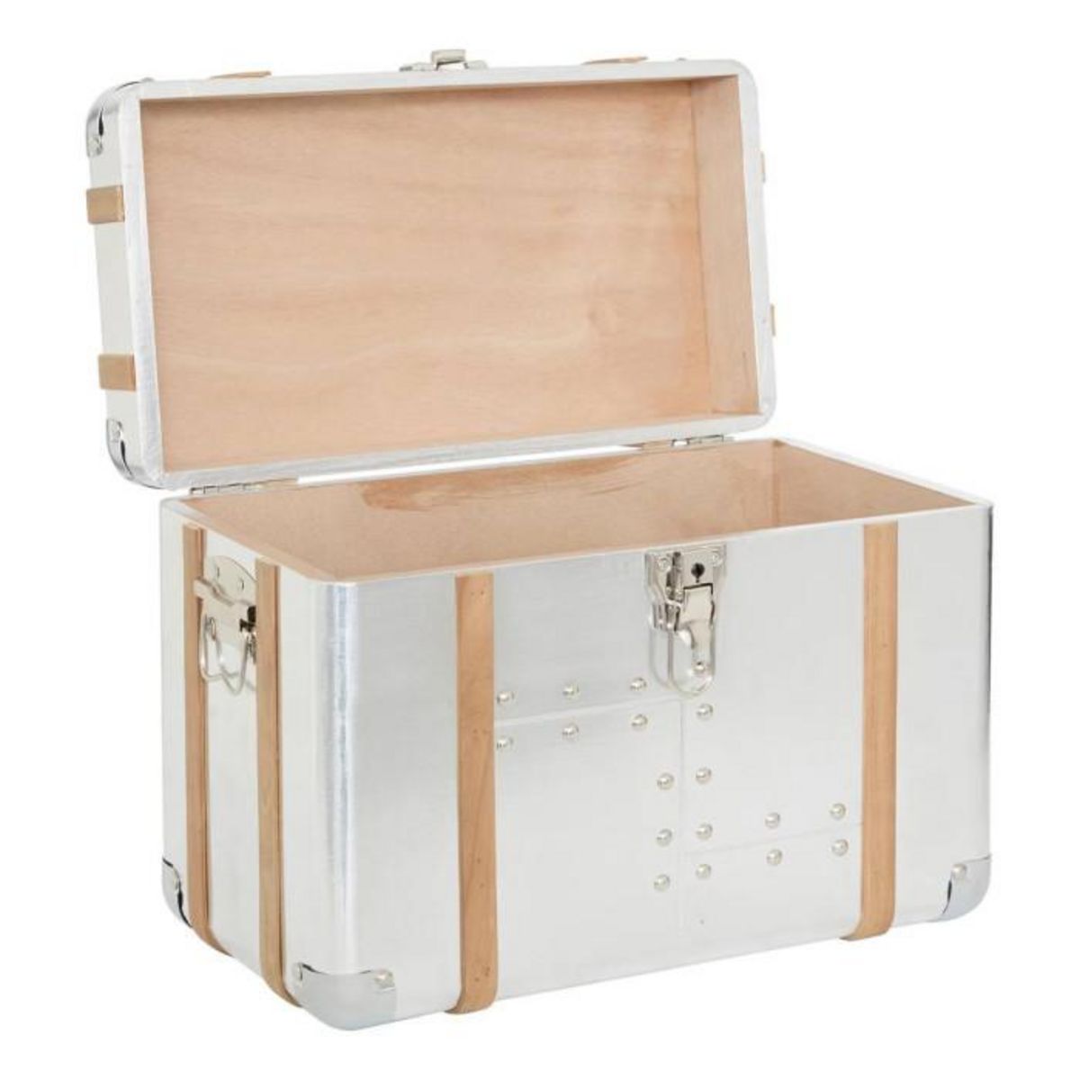 ATMOSPHERA Lot de 3 Malles de Rangement  Sky  54cm Argent