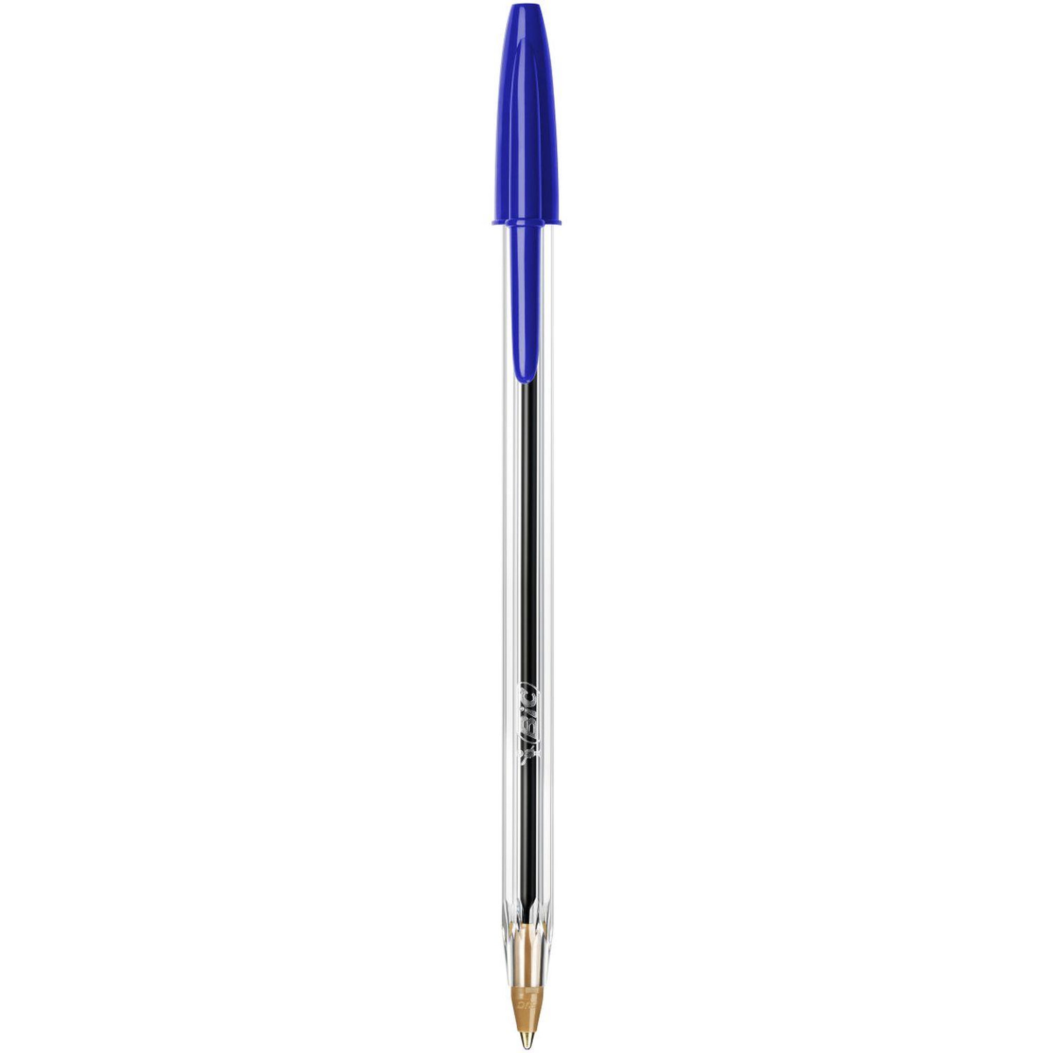 Voir la diapositive 4 : BIC Lot de 5 stylos bille pointe moyenne bleu CRISTAL ORIGINAL