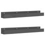 Voir la diapositive 2 : VIDAXL Etageres murales 2 pcs Gris 80x12x9 cm Bois de pin massif