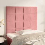 VIDAXL Tetes de lit 2 pcs Rose 80x5x78/88 cm Velours