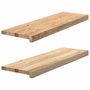 Voir la diapositive 4 : VIDAXL Marches d'escalier 2 pcs non traite 80x30x2cm bois chene massif