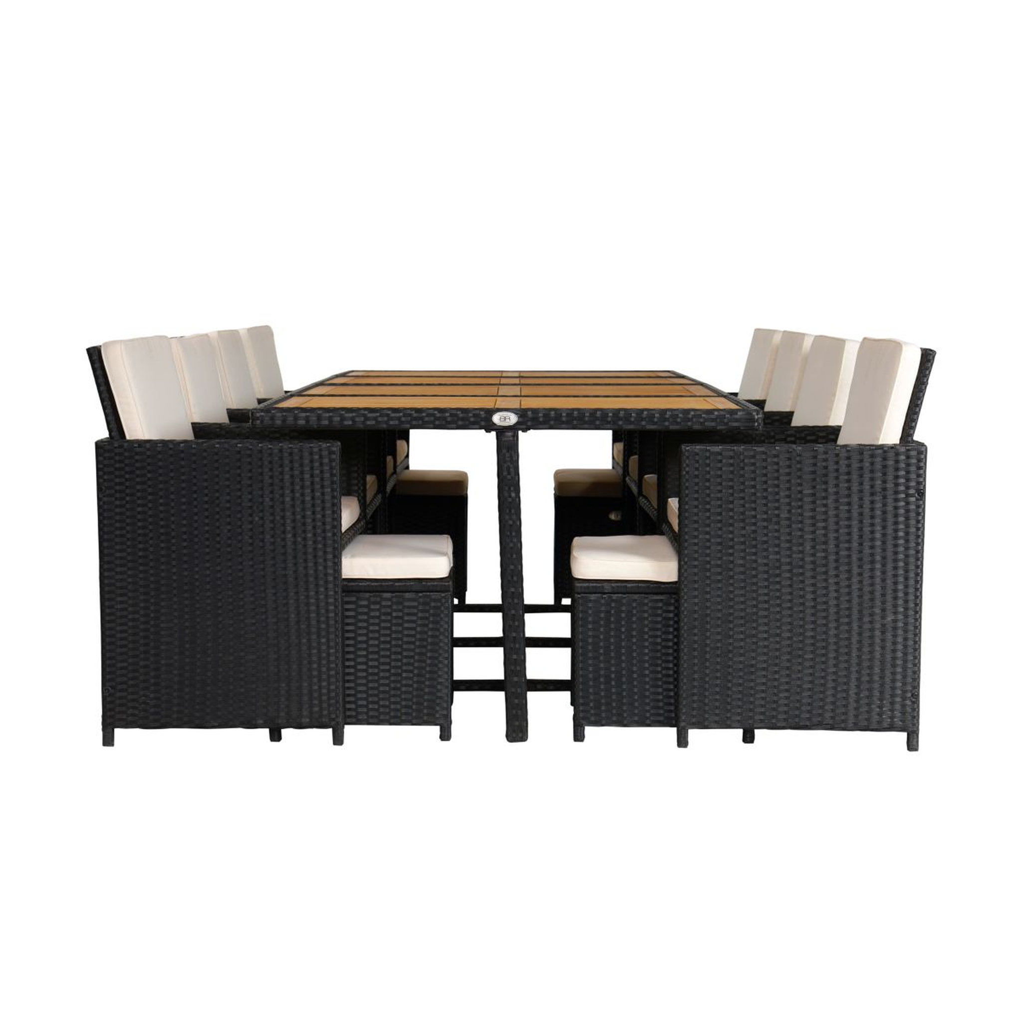Voir la diapositive 8 : Beau rivage Salon de jardin en résine tressée noire 10/12 personnes BABYLON