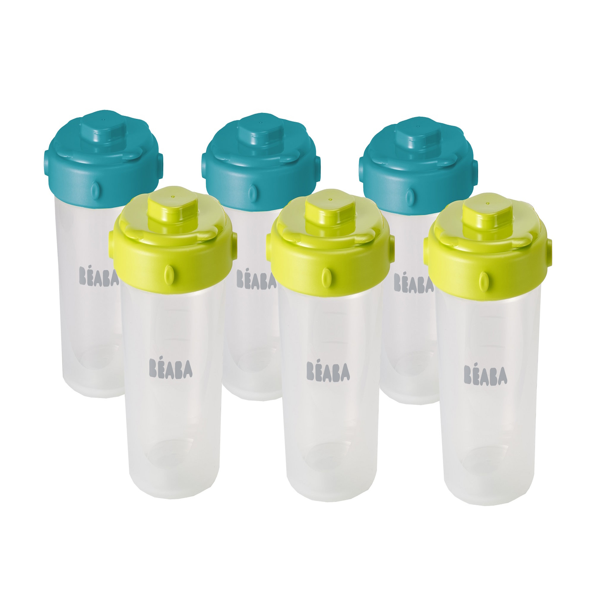 Voir la diapositive 1 : BEABA Lot de 6 pots de conservation clip 2ème âge 200ml 