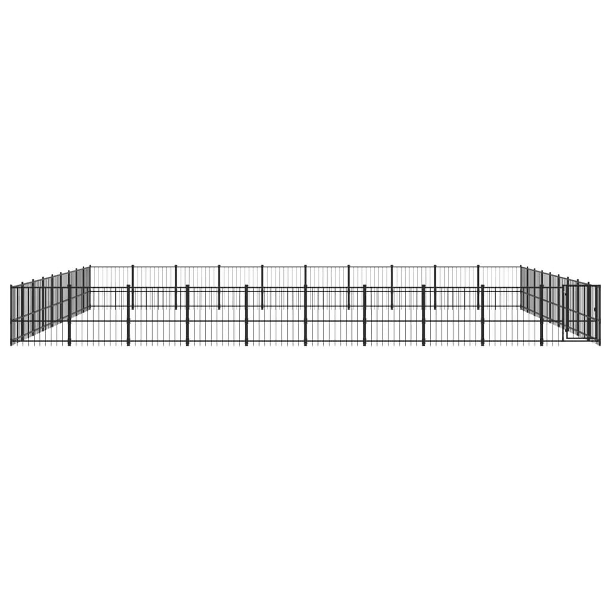 Voir la diapositive 3 : VIDAXL Chenil d'exterieur pour chiens Acier 84,68 m²