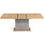 Voir la diapositive 3 : ID MARKET Table à manger extensible rectangle EDEN 6-10 personnes bois et effet béton 160-200 cm