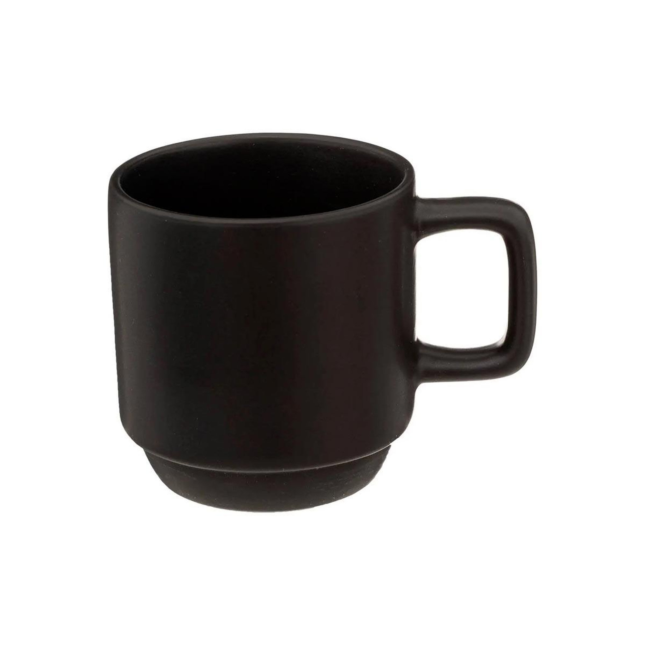 Voir la diapositive 2 : SECRET DE GOURMET Lot de 4 tasses à café  modern wood  12cl noir