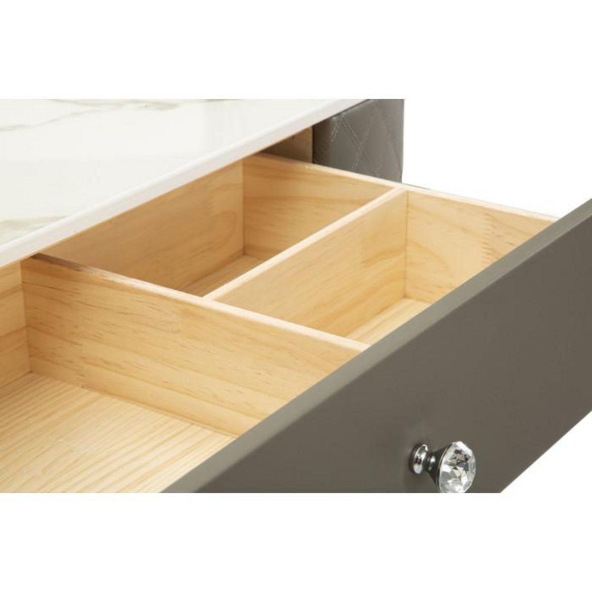 Paris Prix Coiffeuse Avec Pouf Effet Marbre  Sharon  120 Gris & Argent