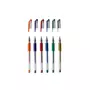 AUCHAN Lot de 6 stylos gel métalliques coloris assortis