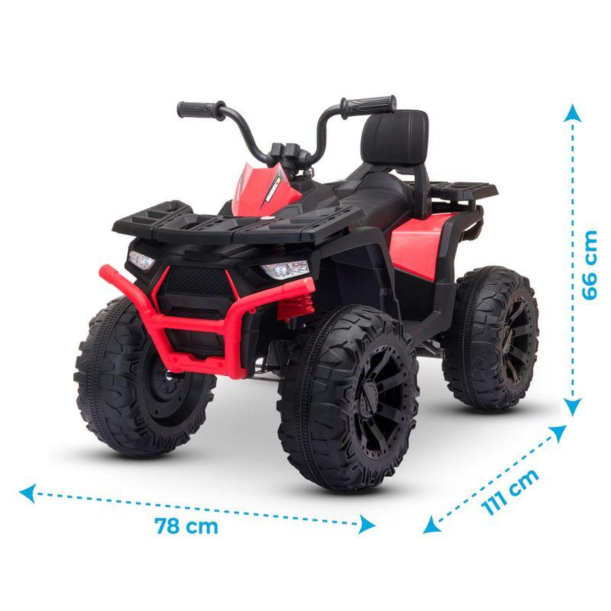 Voir la diapositive 4 : PLAY4FUN Quad électrique 2x 40W pour enfant - avec 4 suspensions, Marche AV/AR et Système audio