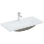 Voir la diapositive 2 : VIDAXL Lavabo encastre avec robinet 81x39x18 cm ceramique blanc