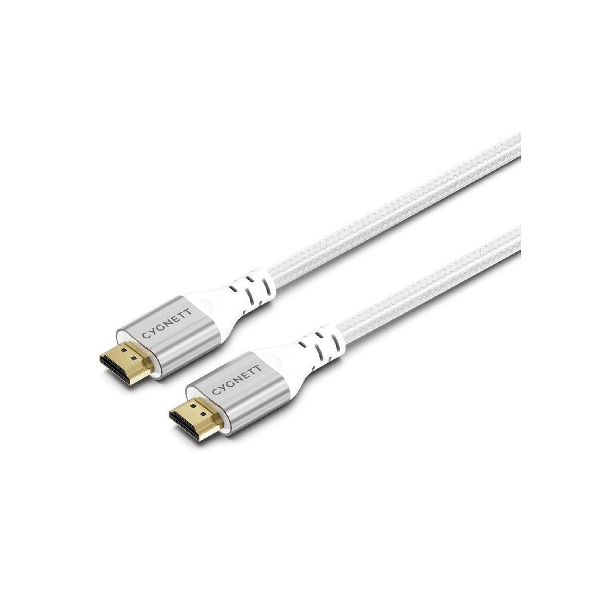 Voir la diapositive 3 : CYGNETT Câble Cygnett HDMI 2.1 1,5 m Blanc