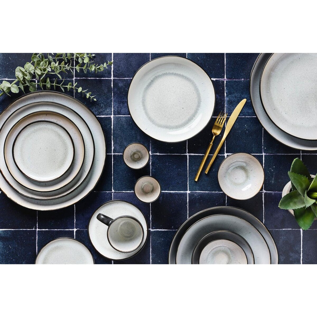 BJORN Assiette IRIS Ø16cm - 6 pièces - Blanc ivoire