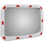 Voir la diapositive 3 : VIDAXL Miroir de trafic convexe rectangulaire 40x60cm avec reflecteurs