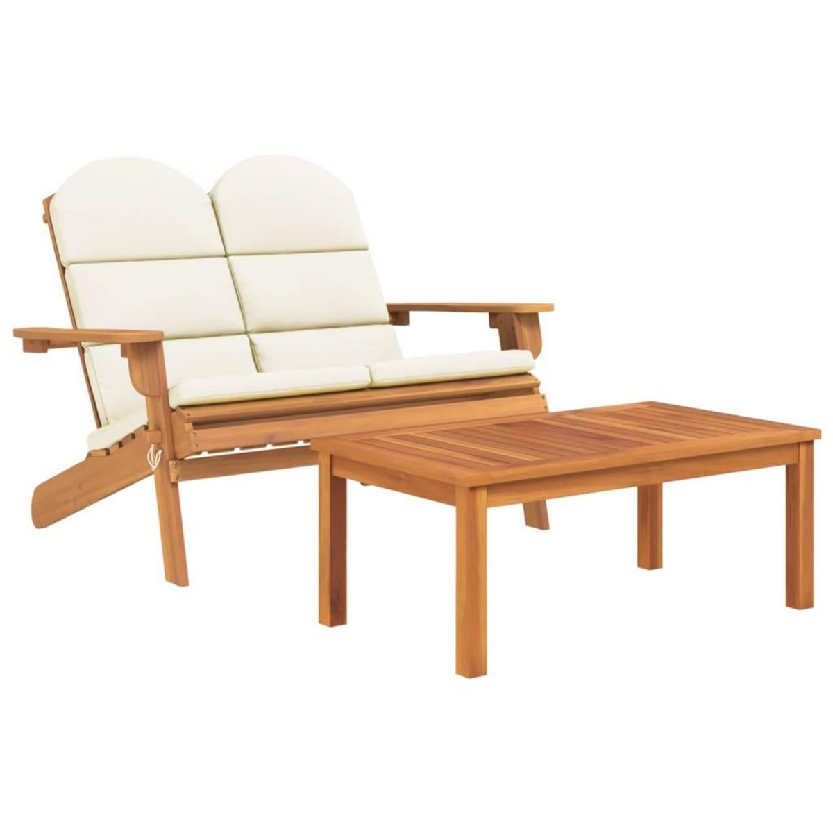 VIDAXL Ensemble de salon de jardin Adirondack 2 pcs bois acacia solide